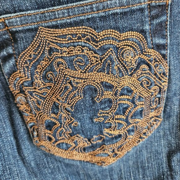 Disney House Of Mickey Woman SZ 10  Jeans Embroidered Pockets With Mickey  Patch - Picture 3 of 6